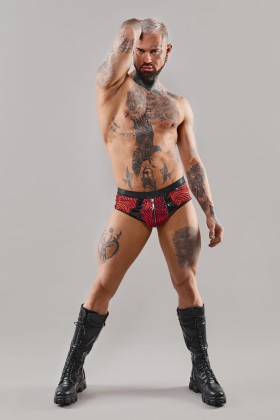 Netz-Slip Refranco001 Schwarz/Rot von Rfp Razor’s Edge Kollektion kaufen | Fesselliebe