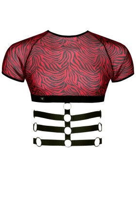 Harness T-Shirt Rerodrigo001 Schwarz/Rot von Rfp Razor’s Edge Kollektion kaufen | Fesselliebe