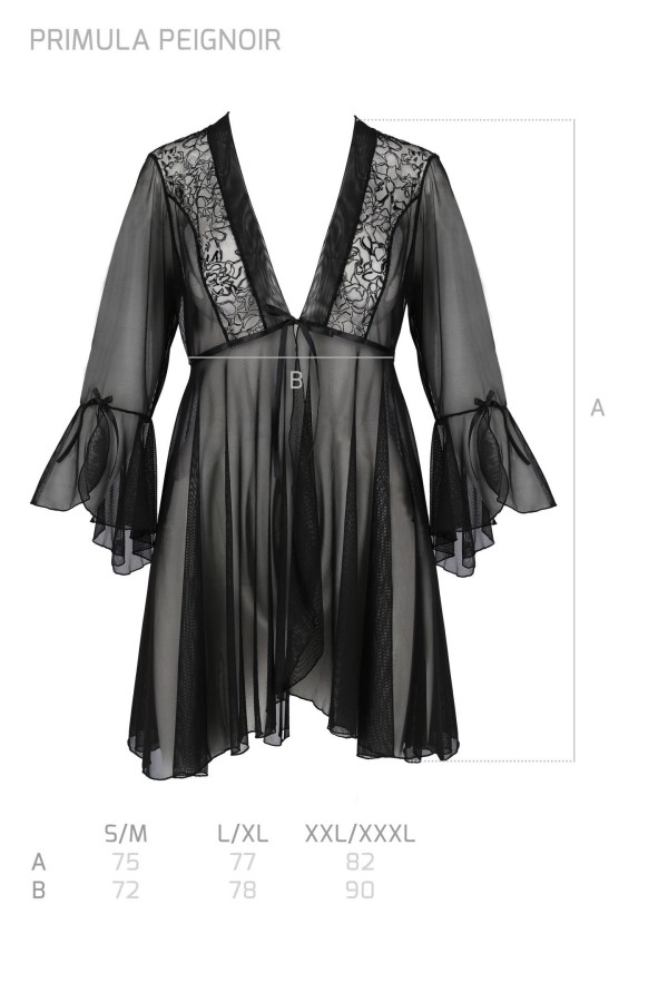 Schwarzes Peignoir Pa596618 von Passion kaufen | Fesselliebe