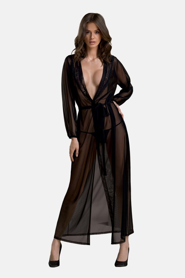 Schwarzes Peignoir Pa596660 von Passion kaufen | Fesselliebe
