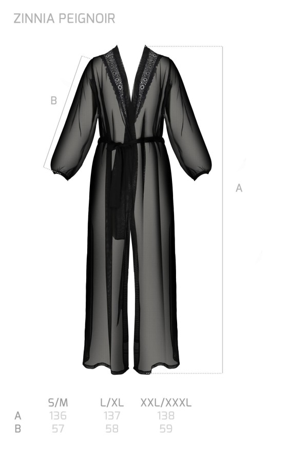 Schwarzes Peignoir Pa596660 von Passion kaufen | Fesselliebe