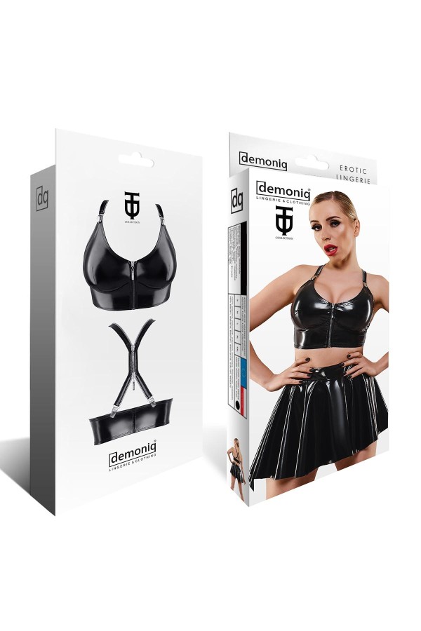 Schwarzes Damen-Top Tdeike001 von Demoniq Total Domination Collection kaufen | Fesselliebe