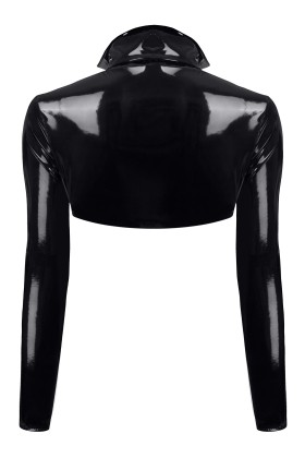 Schwarze Kurze Jacke Tdnele001 von Demoniq Total Domination Collection kaufen | Fesselliebe