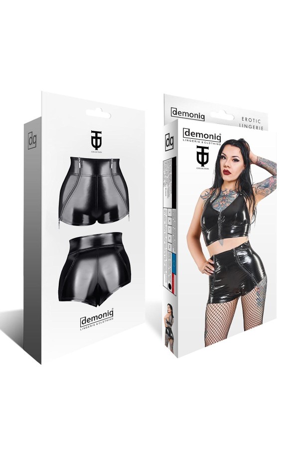 Schwarze Damen Shorts Tdmona001 von Demoniq Total Domination Collection kaufen | Fesselliebe