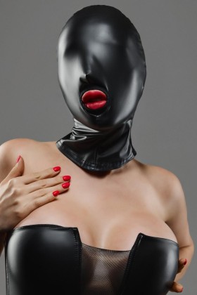 Maske Tdmaskblack003 Schwarz von Demoniq Total Domination Collection kaufen | Fesselliebe