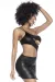 schwarzes Minikleid aus Wetlook-Stoff - MAL4587BLK von Mapale