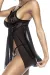 schwarzes Babydoll - MAL7502BLK