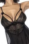 schwarzes Babydoll - MAL7502BLK kaufen - Fesselliebe