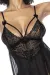 schwarzes Babydoll - MAL7502BLK