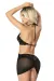 2 in 1, Nachthemd Oder Set mit Spitzen-Shorty - Mal7434blk von Mapale