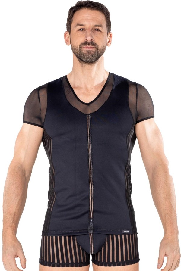 Schwarzes Herren T-Shirt 2201-81 von Look Me kaufen | Fesselliebe