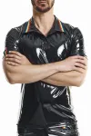 PVC Polo Shirt RMRaffaeleRBW schwarz kaufen - Fesselliebe