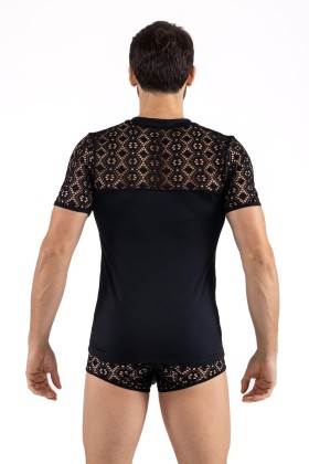 Schwarzer Herren T-Shirt 2407-81 von Look Me kaufen | Fesselliebe