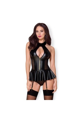 Korsett & Tanga schwarz 859-Cor-1 von Obsessive kaufen | Fesselliebe