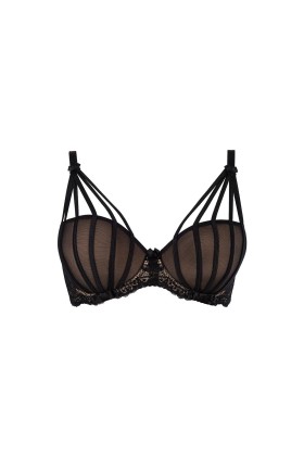 Push-Up BH schwarz-beige V-7541 von Axami kaufen | Fesselliebe