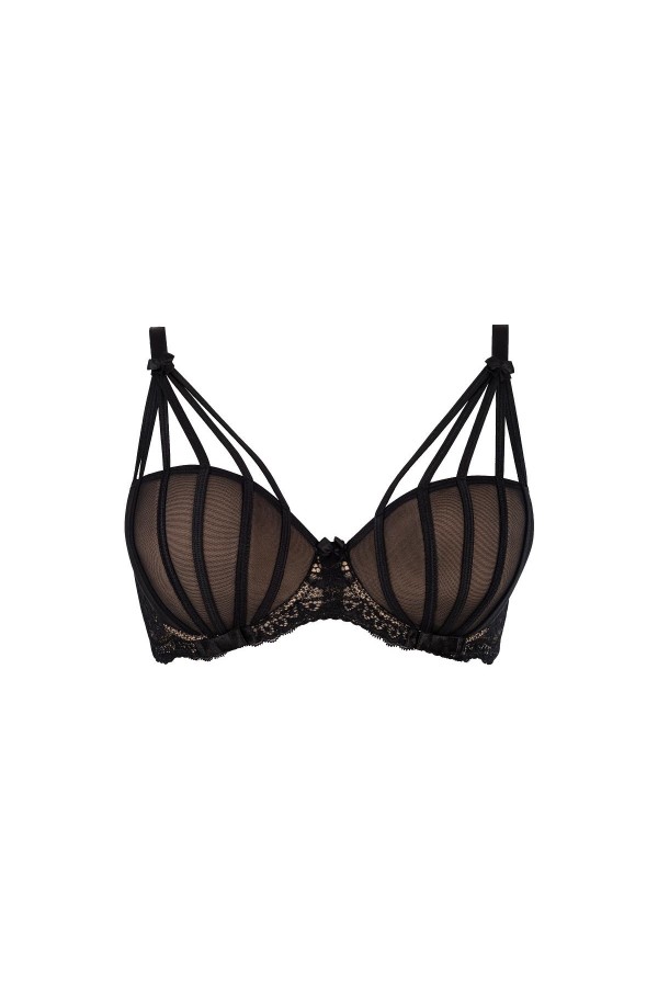 Push-Up BH schwarz-beige V-7541 von Axami kaufen | Fesselliebe