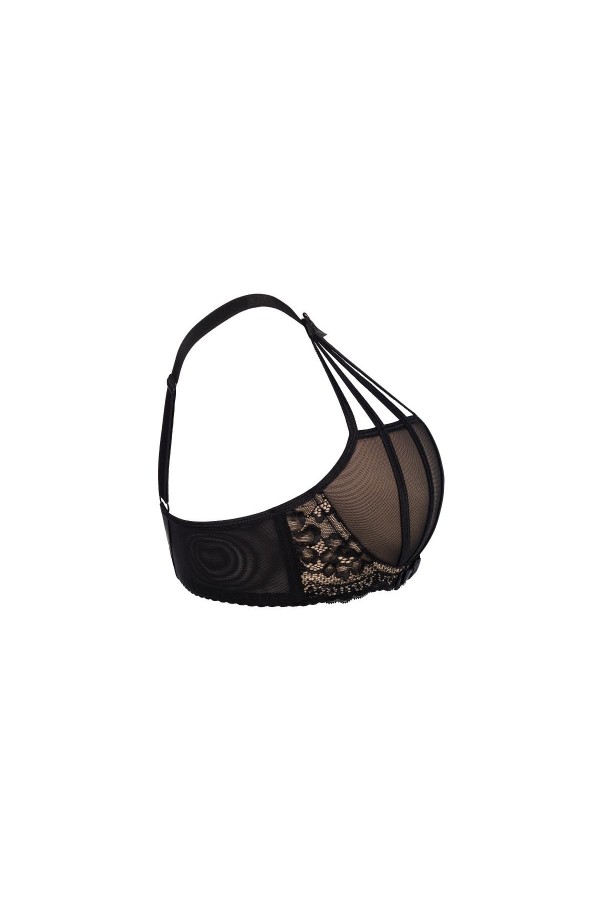 Push-Up BH schwarz-beige V-7541 von Axami kaufen | Fesselliebe
