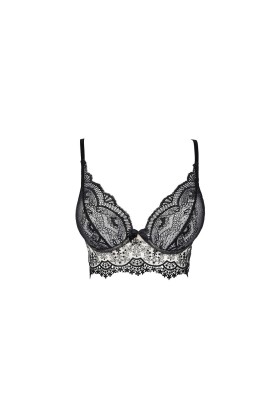 Bustier schwarz-beige V-9061 von Axami kaufen | Fesselliebe