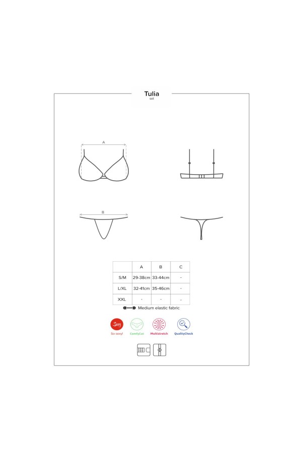Tulia 2er Set schwarz von Obsessive kaufen | Fesselliebe