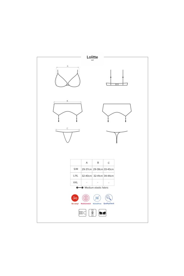 Lolitte 3er Set schwarz von Obsessive kaufen | Fesselliebe