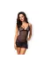 Shibu Chemise & Tanga schwarz von Obsessive