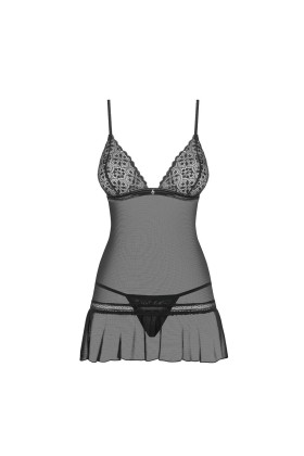 Shibu Chemise & Tanga schwarz von Obsessive kaufen | Fesselliebe