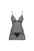 Shibu Chemise & Tanga schwarz von Obsessive