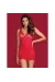 Chemise & Tanga rot 853-Che-3 von Obsessive