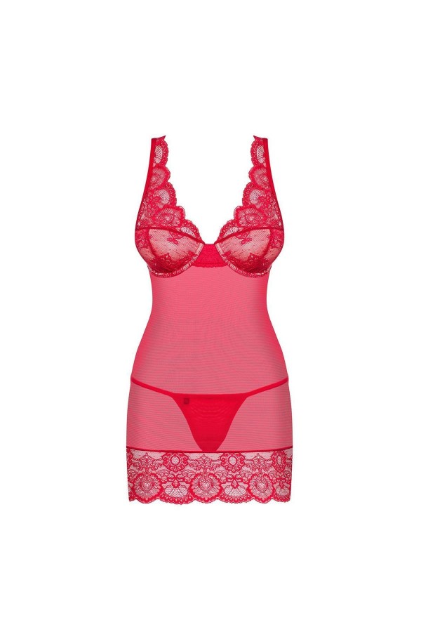 Chemise & Tanga rot 853-Che-3 von Obsessive kaufen | Fesselliebe