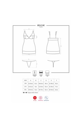 Chemise & Tanga rot 853-Che-3 von Obsessive kaufen | Fesselliebe
