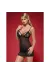 Wonderia Chemise & Tanga Schwarz von Obsessive