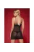 Wonderia Chemise & Tanga Schwarz von Obsessive