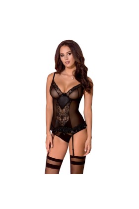 Melek Korsett schwarz von Avanua kaufen | Fesselliebe