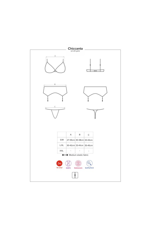 Chiccanta 3er Set schwarz von Obsessive kaufen | Fesselliebe