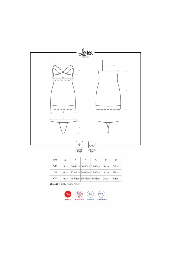 Lovica Chemise & Tanga rot von Obsessive kaufen | Fesselliebe
