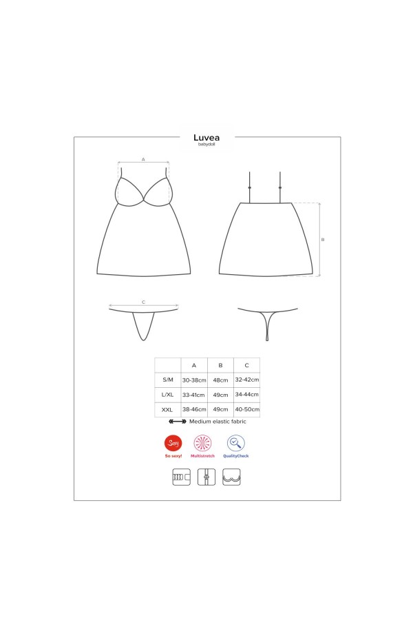 Luvae Babydoll & Tanga schwarz von Obsessive kaufen | Fesselliebe