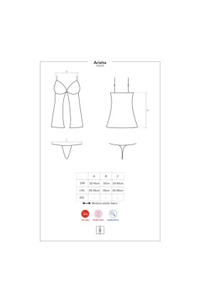 Arisha Babydoll & Tanga schwarz von Obsessive kaufen | Fesselliebe