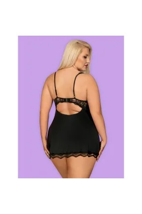 Luvae Babydoll & Tanga schwarz Size Plus von Obsessive Size Plus