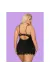 Luvae Babydoll & Tanga Schwarz Size Plus von Obsessive Size Plus