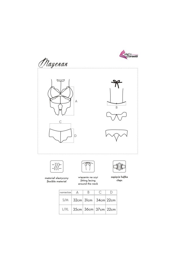 Mayen2er Set schwarz von LivCo Corsetti Fashion kaufen | Fesselliebe