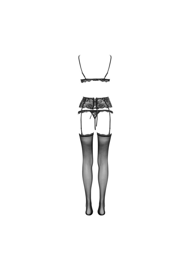 Esmenna 4er Set mit Strumpfgürtel And Strümpfen schwarz von LivCo Corsetti Fashion kaufen | Fesselliebe