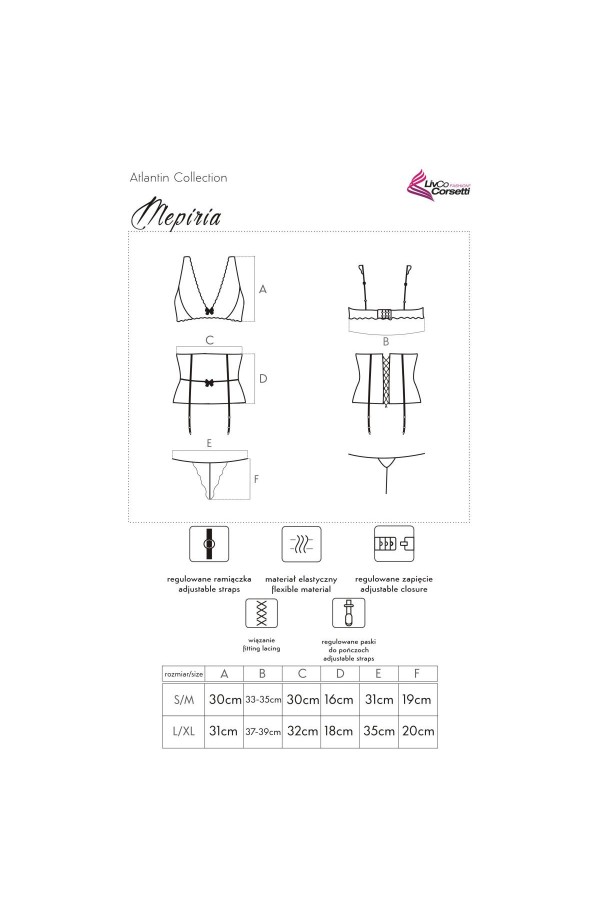 Mepiria 3er Set schwarz von LivCo Corsetti Fashion kaufen | Fesselliebe