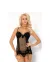 Bakosana Chemise & Tanga mit Halsband Schwarz von Livco Corsetti Fashion