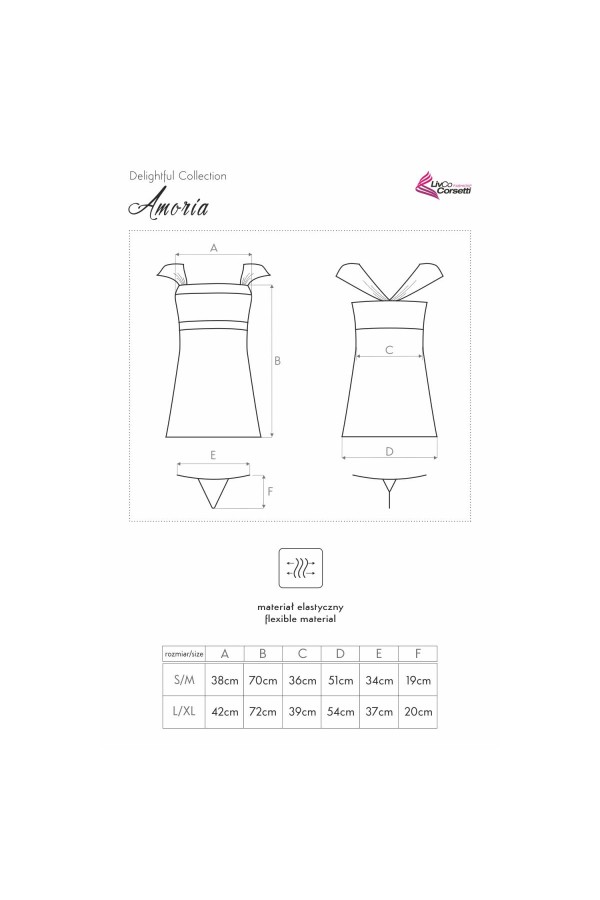 Amoria Chemise schwarz von LivCo Corsetti Fashion kaufen | Fesselliebe