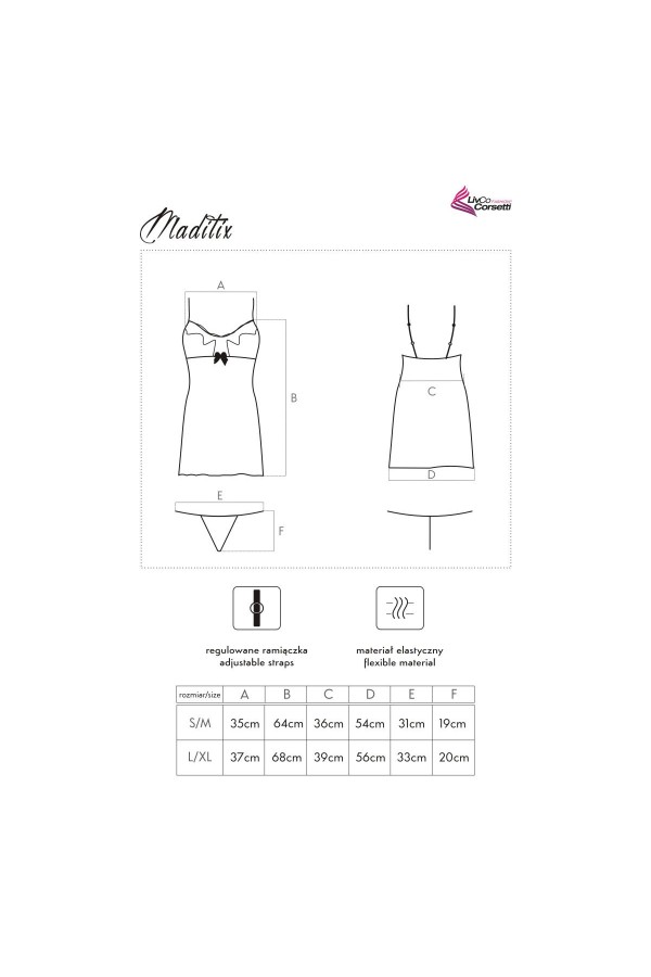 Maditix Chemise schwarz von LivCo Corsetti Fashion kaufen | Fesselliebe