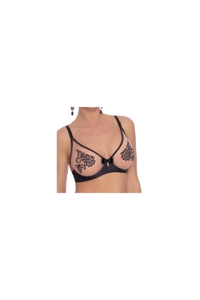Mehendi Soft-BH Schwarz von Róza kaufen | Fesselliebe
