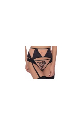 Mehendi Strumpfgürtel Schwarz von Róza kaufen | Fesselliebe