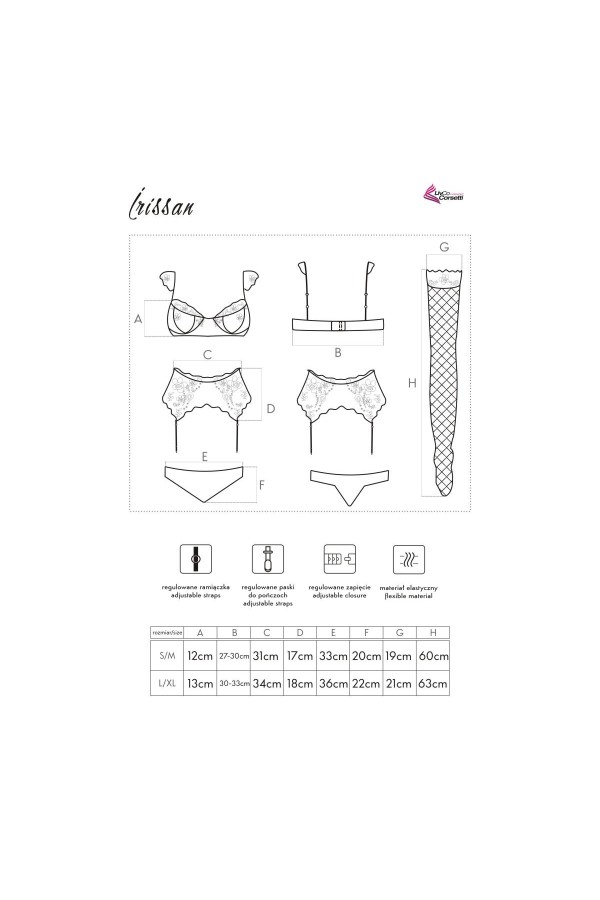 Iriss4er Set mit Strumpfgürtel And Strümpfen weiß von LivCo Corsetti Fashion kaufen | Fesselliebe