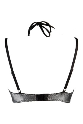 BH schwarz-silber V-9481 von Axami kaufen | Fesselliebe