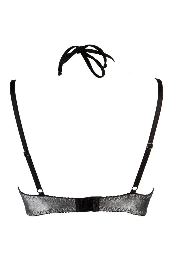 BH schwarz-silber V-9481 von Axami kaufen | Fesselliebe